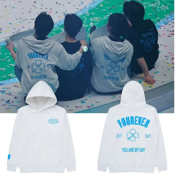 [BUNJANG] Day6 Forever Young Embroidered Hoodie Zip-Up / 데이식스 포에버영 자수 후드집업 실사O