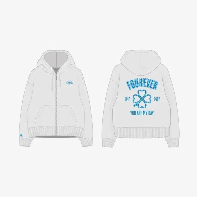 [BUNJANG] Day6 Forever Young Embroidered Hoodie Zip-Up / 데이식스 포에버영 자수 후드집업 실사O