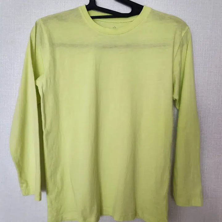 [BUNJANG] Topten Kids Long Sleeve T-Shirt Fluorescent Yellow Size 140 / 의류 아동 상의 탑텐키즈 긴팔티 형광노랑 140사이즈