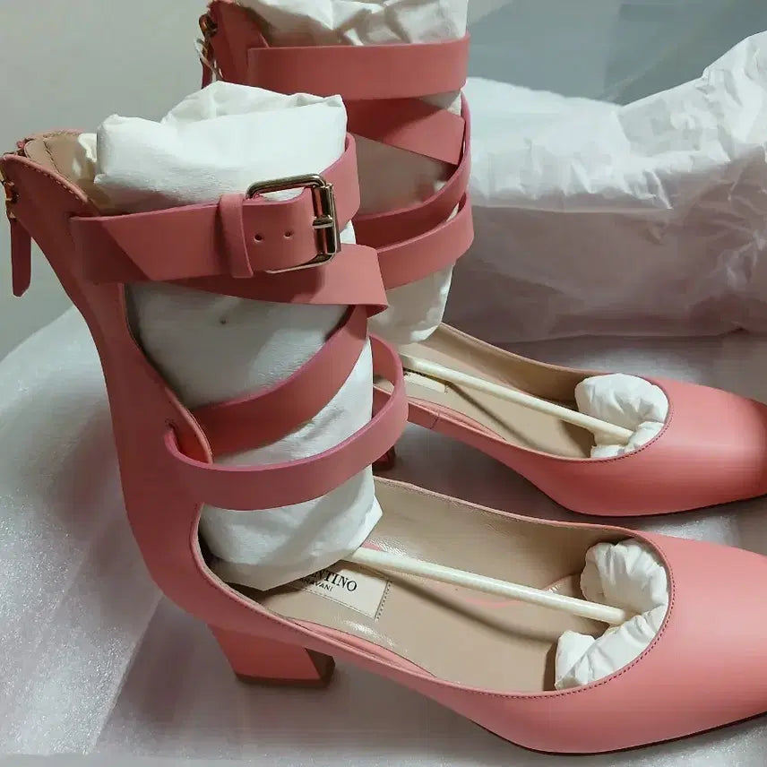 [BUNJANG] Valentino Coral Pink Suede Low Heel Pumps / 정품)발렌티노 슈즈신발힐