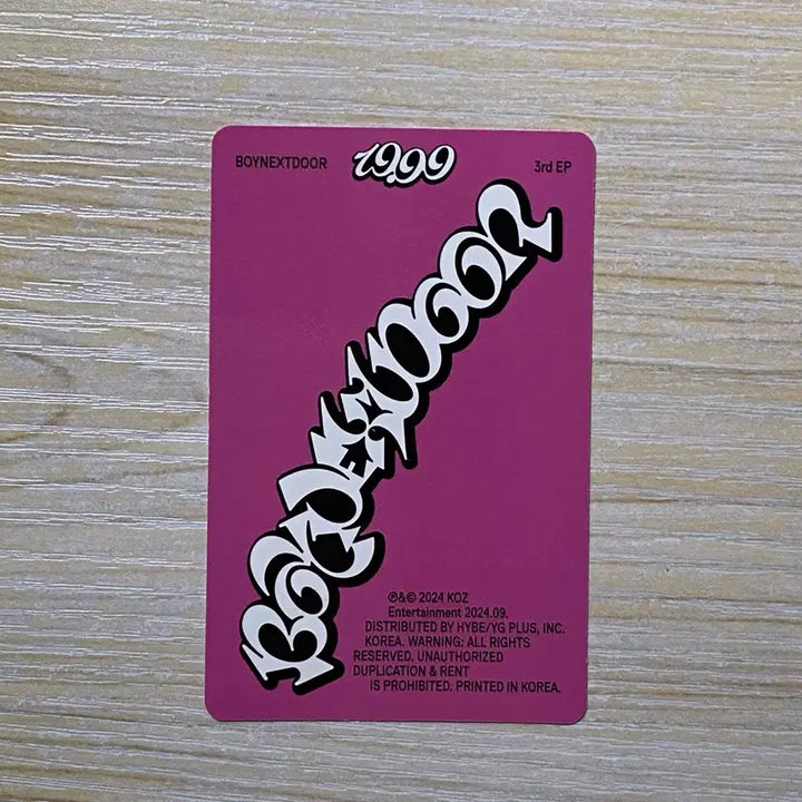 [BUNJANG] BOYNEXTDOOR Taesan 19.99 Album Photocard / 보이넥스트도어 태산 19.99 앨범 포카 양도