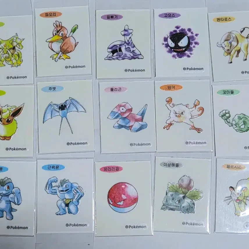 [BUNJANG] Pokemon Artwork Stick Seal Set / 포켓몬 아트워크포켓몬띠부씰