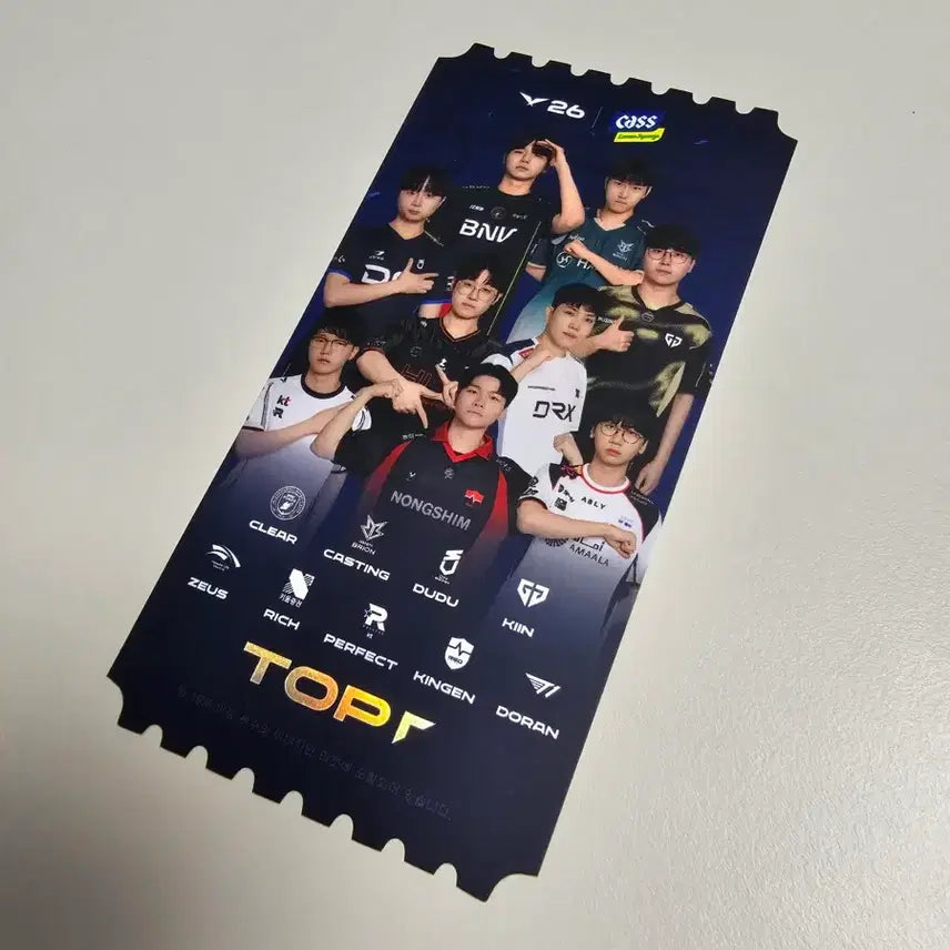 [BUNJANG] LCK T1 Zeus Doran Kiin Top Position Silver Foil Ticket Photocard / lck 포지션 탑 은박 티켓 굿즈 티원 한생 제우스 도란 기인 포카