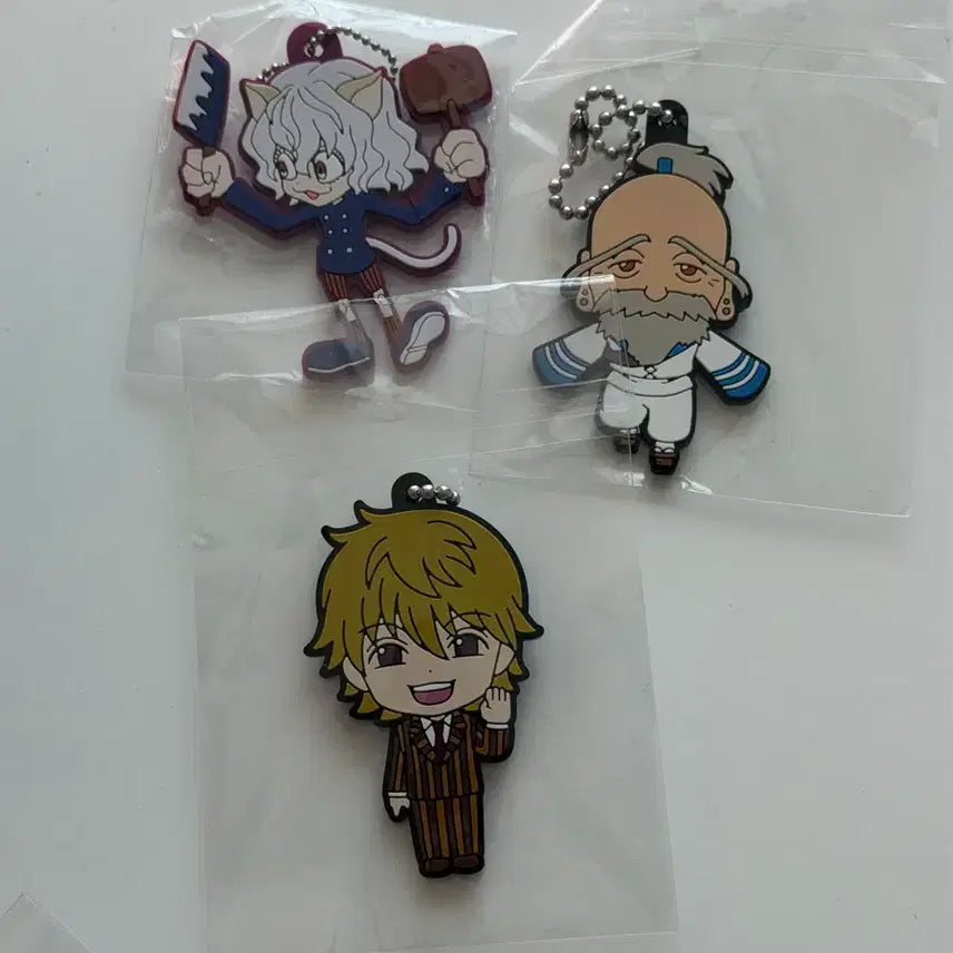 [BUNJANG] Hunter x Hunter Neferpitou, Netero, Pariston Rubber Strap Keychain Bundle Set / 일괄) 헌터x헌터 네페르피트 네테로 패리스톤 러버 스트랩 키링