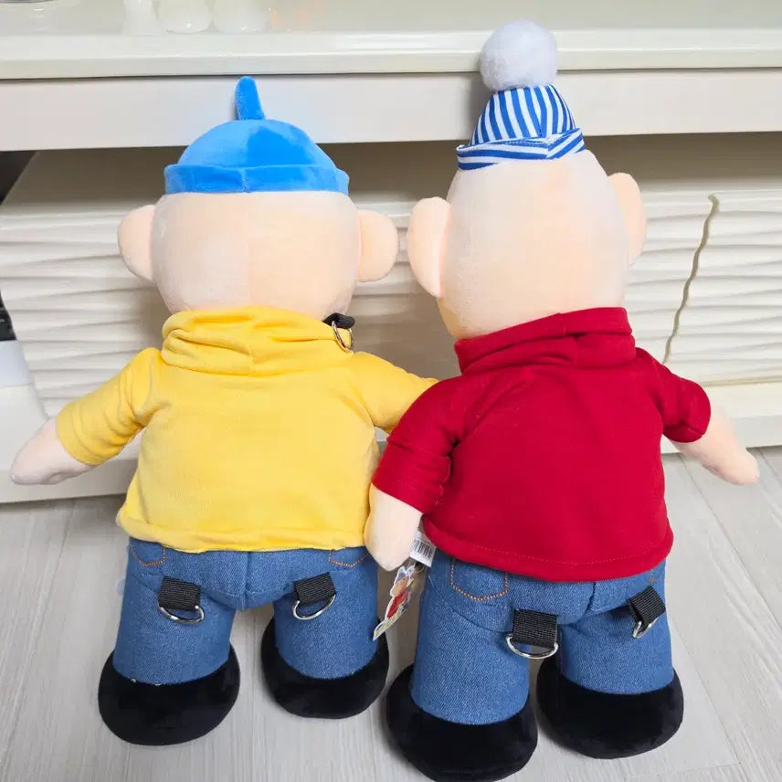 [BUNJANG] Pat &amp; Mat New Unsealed Backpack Set / 무배 정품 세트 패트와매트 줄 미개봉 인형 가방 백팩 판매 키링 증정