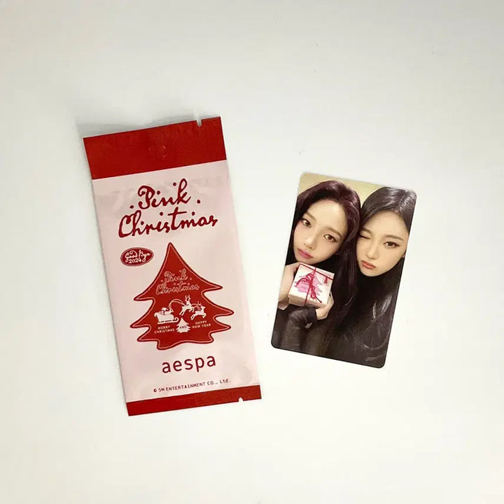 [BUNJANG] Aespa Karina Ningning 2024 Pink Christmas Unit Photocard / 에스파 카리나 닝닝 2024 핑크크리스마스 유닛 포토카드 포카