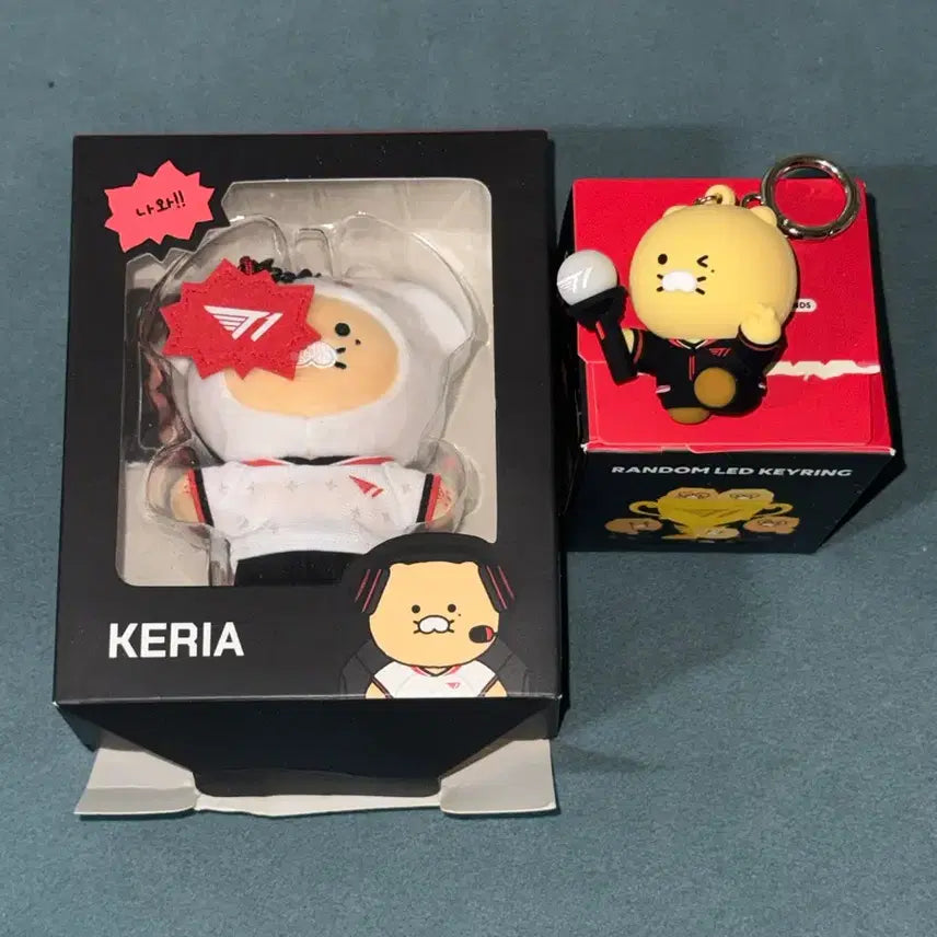 [BUNJANG] T1 Keria Chunsik Plush Doll &amp; LED Keyring Set / T1 케리아 춘식이인형 X 케리아 춘식이 led키링 세트 (포카0)