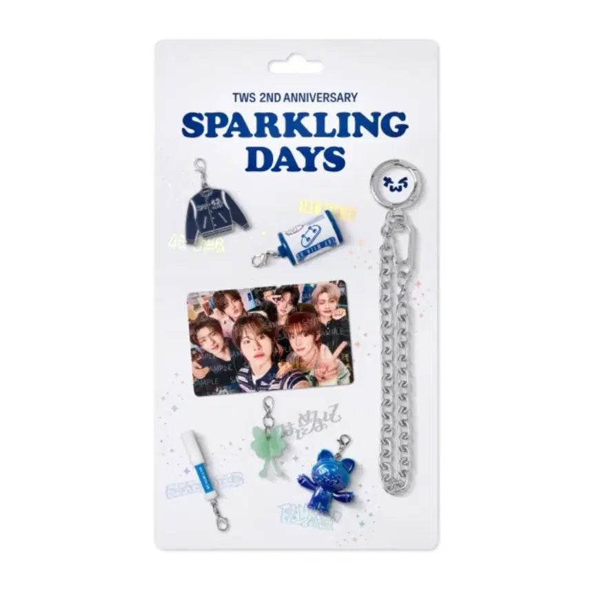 [BUNJANG] TWS 2nd Anniversary Keyring Set with Charm / [양도] 투어스 2주년 키링 세트 체인 참