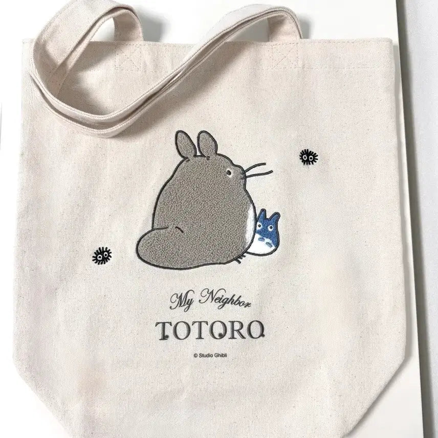[BUNJANG] Studio Ghibli My Neighbor Totoro Embroidered Eco Bag / 이웃집 토토로 자수 에코백 정품 미사용
