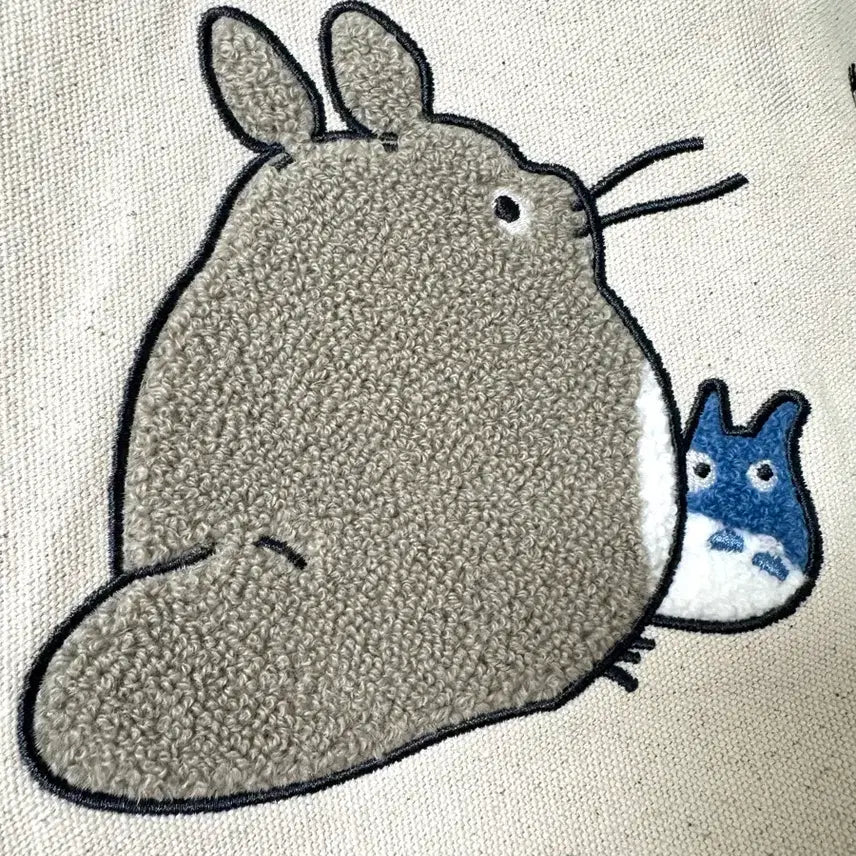 [BUNJANG] Studio Ghibli My Neighbor Totoro Embroidered Eco Bag / 이웃집 토토로 자수 에코백 정품 미사용