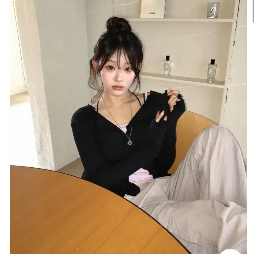 [SOLD OUT] 미니포에 린느 프릴 미니 보정슬림핏 가디건