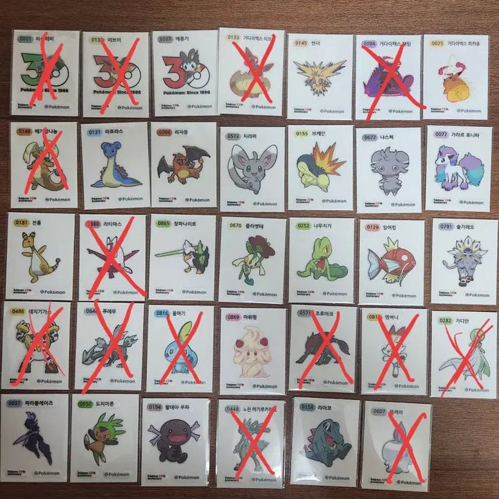 [BUNJANG] Pokemon 30th Anniversary Edition 5 Stickers / 포켓몬 띠부씰 30주년 시즌5