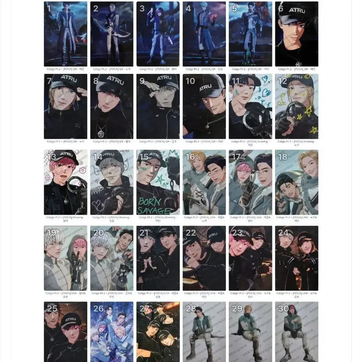 [BUNJANG] PLAVE Kalpa Two-Top Photocard Bundle Set / 플레이브칼파투포카GS25포카 일괄