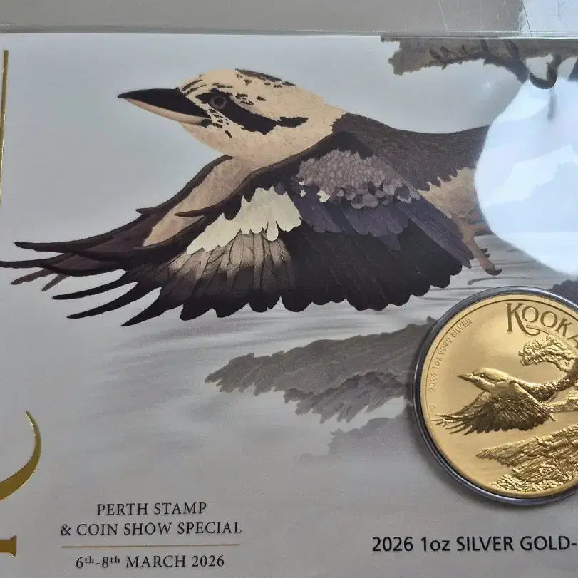 [BUNJANG] 2026 Cookaburra 1 oz Silver Coin Gold Plated Limited Edition / 2026 머니페이 한정판 금도금 쿠카부라 은화 1온스