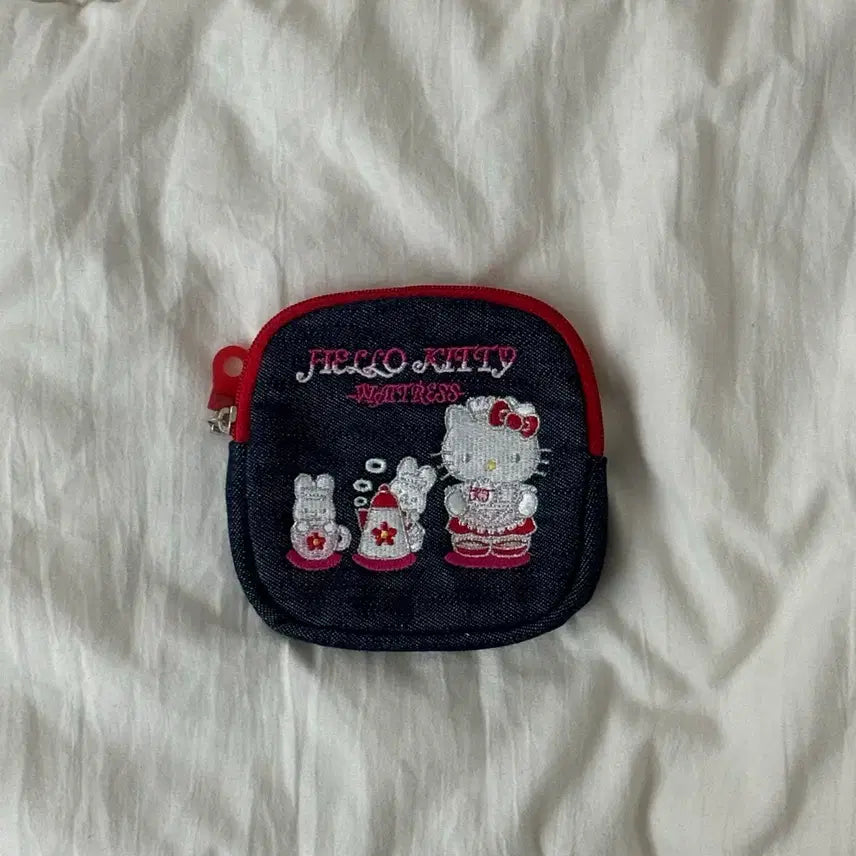 [BUNJANG] Vintage Hello Kitty Mini Pouch Wallet / (가격조정) 고전키티 웨이트리스 희귀매물 파우치 지갑