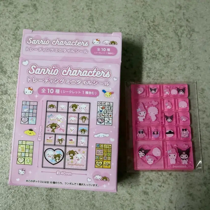 [BUNJANG] Sanrio Trading Mini Tile Random Sticker Secret Kuromi &amp; My Melody &amp; Piano / 산리오 트레이딩 미니타일 랜덤 스티커 시크릿 쿠로미&amp;마멜&amp;피아노