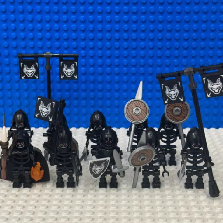 [BUNJANG] Smilebrick Undead Troop Set (10 Figures) + Flags / 레고 스마일브릭 언데드 부대 set (총 10기) + 깃발들 서비스