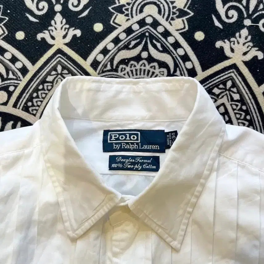 [BUNJANG] Polo Ralph Lauren Pin Tucked Dress Shirt / 폴로 랄프로렌 핀턱 드레스 셔츠