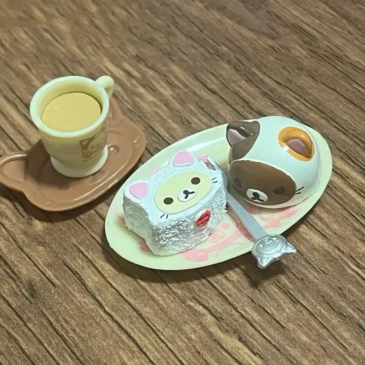 [BUNJANG] Rilakkuma Lazy Cat Cafe Re-Ment Figure Dessert Set / [고전] 리락쿠마 네코 느긋한 고양이 카페 리멘트 피규어 디저트 세트