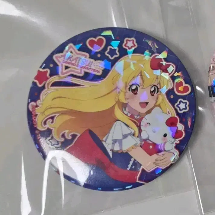 [BUNJANG] Aikatsu! Ichigo Aoi Sanrio Can Badge Set / 아이카츠 아이엠스타 이치고 라임 산리오 캔뱃지