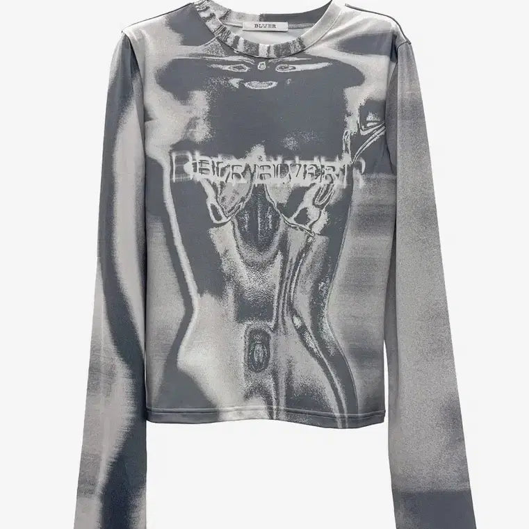 [BUNJANG] BLR Body Printed Long Sleeve Top / BLR 바디 프린티드 롱 슬리브 탑