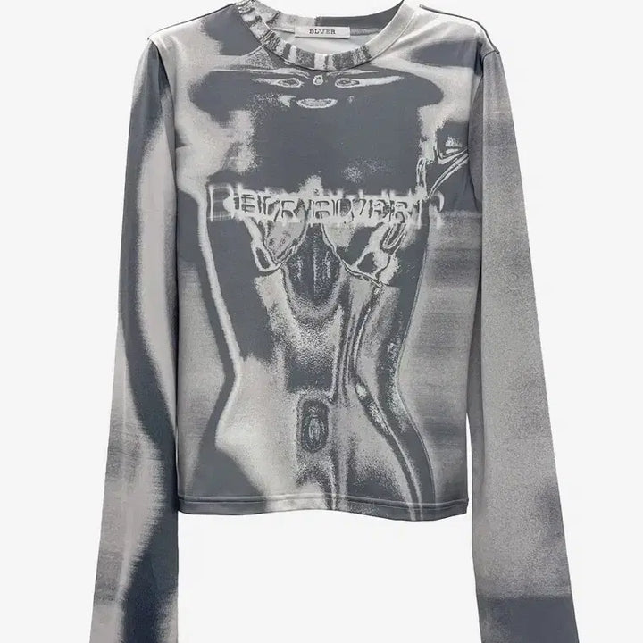 [BUNJANG] BLR Body Printed Long Sleeve Top / BLR 바디 프린티드 롱 슬리브 탑