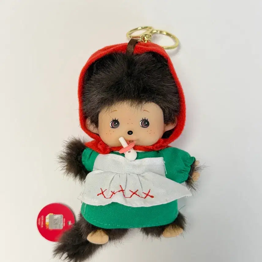 [BUNJANG] Monchhichi Red Riding Hood Bebecchi Doll Keychain / 빨간망토 몬치치 베베치치 인형 키링