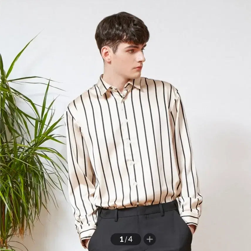 [BUNJANG] Fahrenheit Poly 100 Stripe Shirt / 파렌하이트 폴리100 셔츠