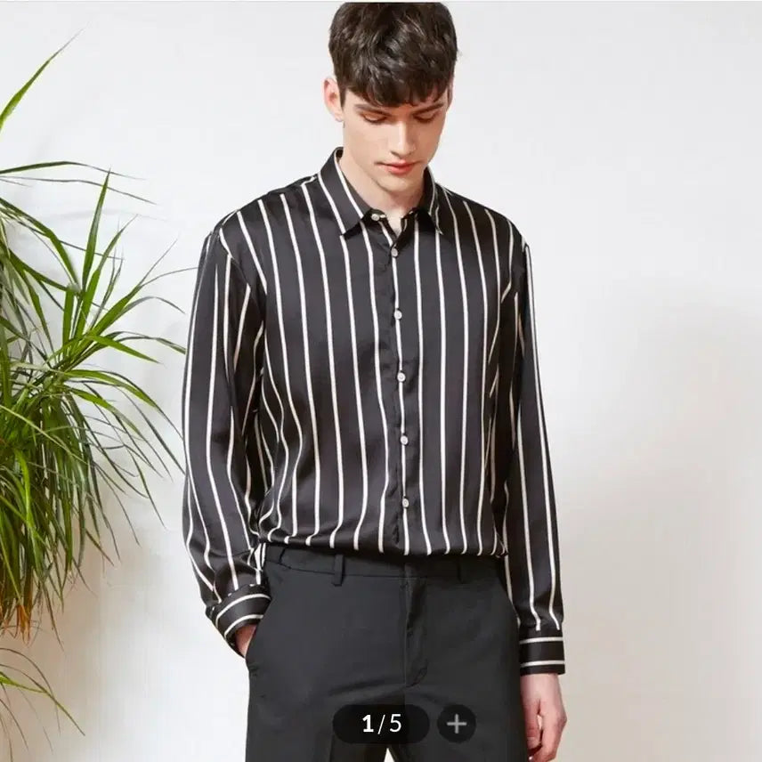 [BUNJANG] Fahrenheit Poly 100 Striped Shirt / 파렌하이트 폴리 100 셔츠