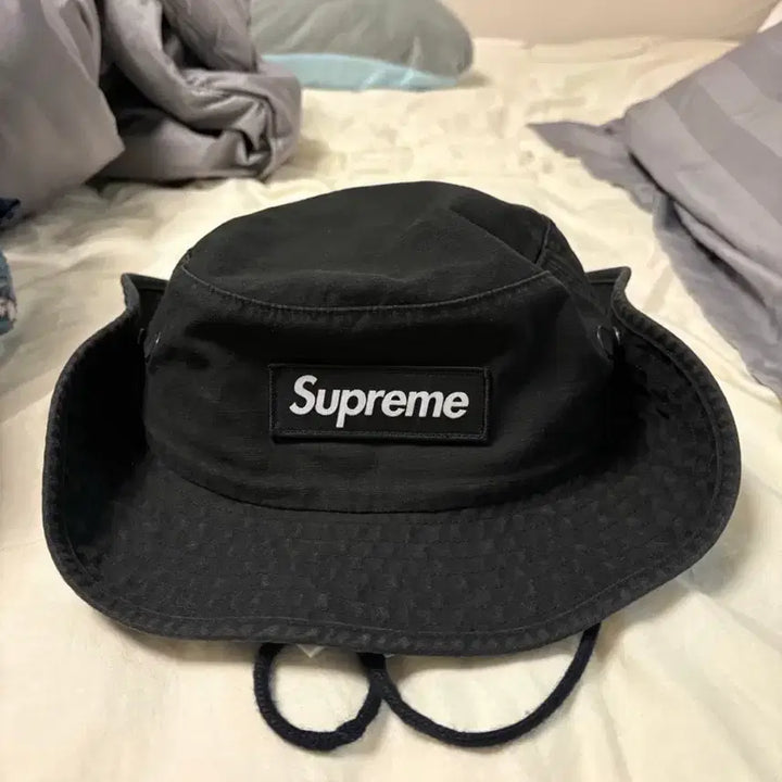 [BUNJANG] Supreme Boucle Camp Cap FW23 Black / 슈프림부니23fw 블랙M-L