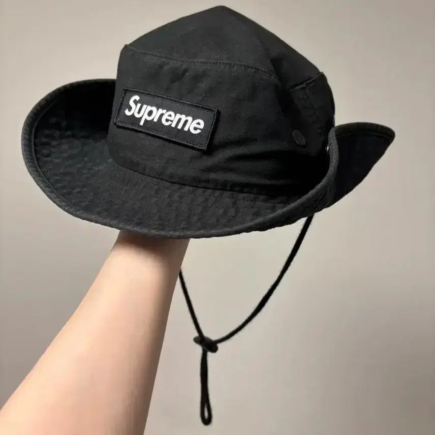 [BUNJANG] Supreme Boucle Camp Cap FW23 Black / 슈프림부니23fw 블랙M-L