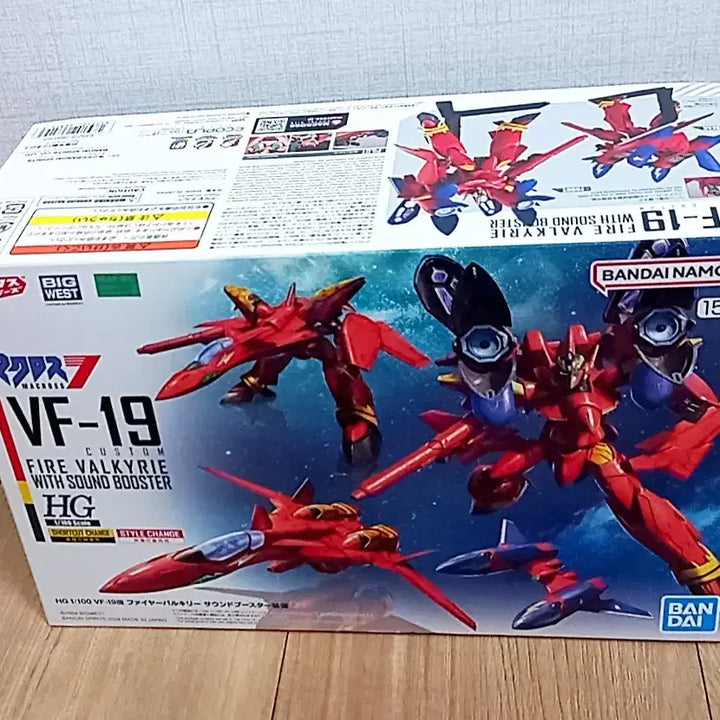 [BUNJANG] Bandai HG Macross 7 VF-19 Fire Valkyrie Sound Blaster Plastic Model Kit / 반다이 HG 마크로스7 VF-19 파이어 발키리 사운드블라스터 프라모델