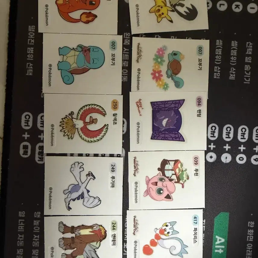 [BUNJANG] Limited Edition Sticker Set (5 Types + 3 Legendary) / 한정판 띠부씰 5종 +파이리,꼬북이+전설 3종