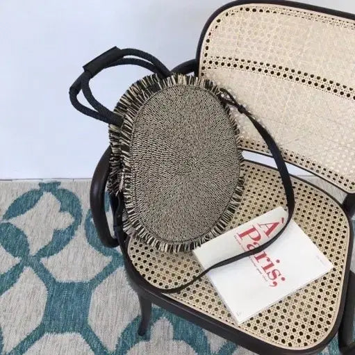 [BUNJANG] Zara Rattan Fringe Tote Bag Crossbody Bag / 자라 라탄 프린지 토트백 크로스백 택O 새상품