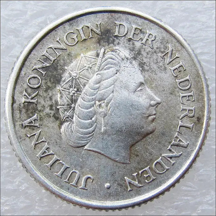 [BUNJANG] Netherlands Antilles 1967 1/4 Gulden Silver Coin / 네덜란드령 안틸레스 1967년 1/4굴덴 은화 (2518)