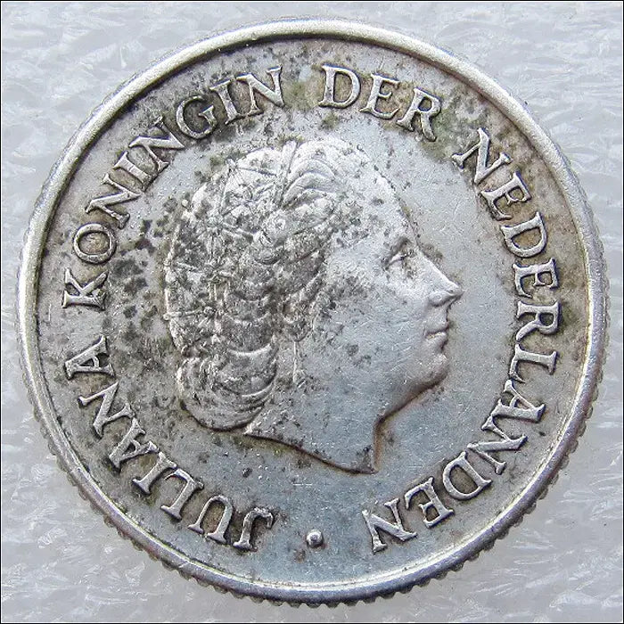 [BUNJANG] Netherlands Antilles 1967 1/4 Gulden Silver Coin / 네덜란드령 안틸레스 1967년 1/4굴덴 은화 (2519)