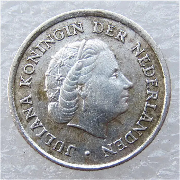 [BUNJANG] Netherlands Antilles 1966 1/10 Gulden Silver Coin / 네덜란드령 안틸레스 1966년 1/10 굴덴 은화 (2521)