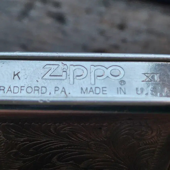 [BUNJANG] Zippo Lighter Vintage Flower Pattern / 지포 라이터 빈티지 플라워 패턴