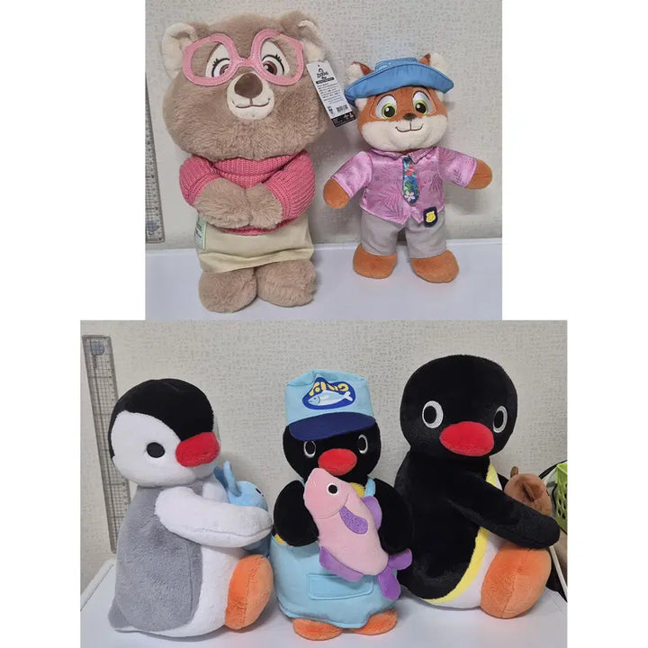 [BUNJANG] Zootopia Judy Hopps, Nick Wilde, Pingu Plush Dolls / 주토피아 퍼즈비,닉,핑구 인형