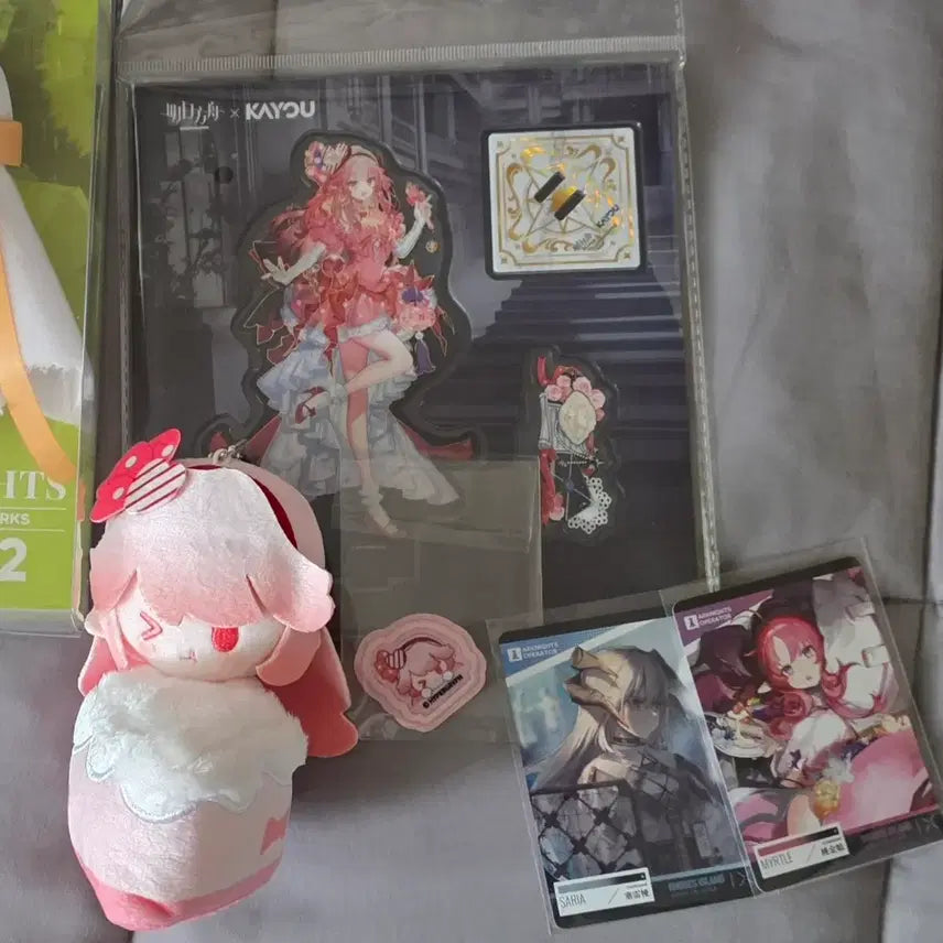 [BUNJANG] Arknights KAYOU Collaboration Haruka Acrylic Stand &amp; Cake Keychain Doll Bundle / 명일방주 KAYOU 콜라보 하루카 굿즈 판매