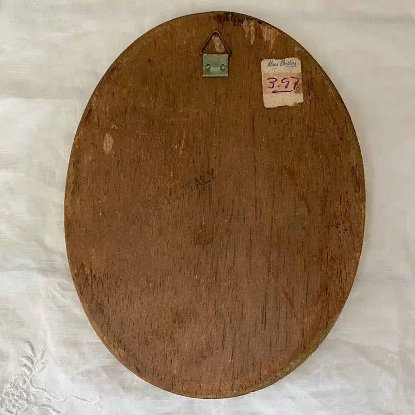 [BUNJANG] Italian Vintage Oval Wood Frame / 이탈리아 빈티지 오벌우드액자