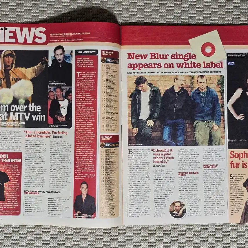 [BUNJANG] Foo Fighters NME Large Magazine (November 2002) / 매거진 Foo Fighters  푸 파이터스 NME 라지 매거진