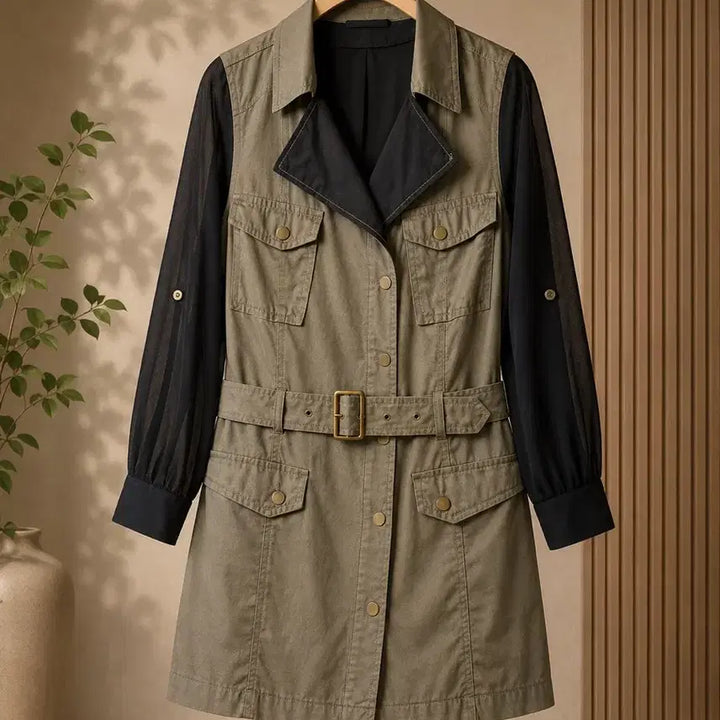 [BUNJANG] JESSINY 2-in-1 Cotton Vest + Detachable Chiffon Blouse Set / JESSINY 2in1 면 베스트 + 탈부착 쉬폰 블라우스 55정도