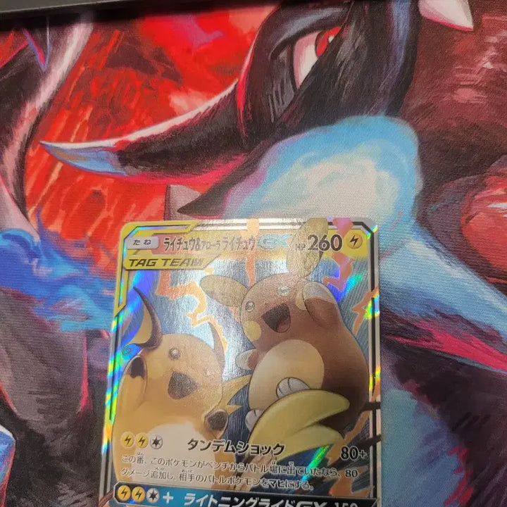 [BUNJANG] Pokemon Raichu &amp; Alolan Raichu GX Card (Japanese) / 포켓몬 라이츄&amp;알로라 라이츄 GX 카드 일판 sm10a