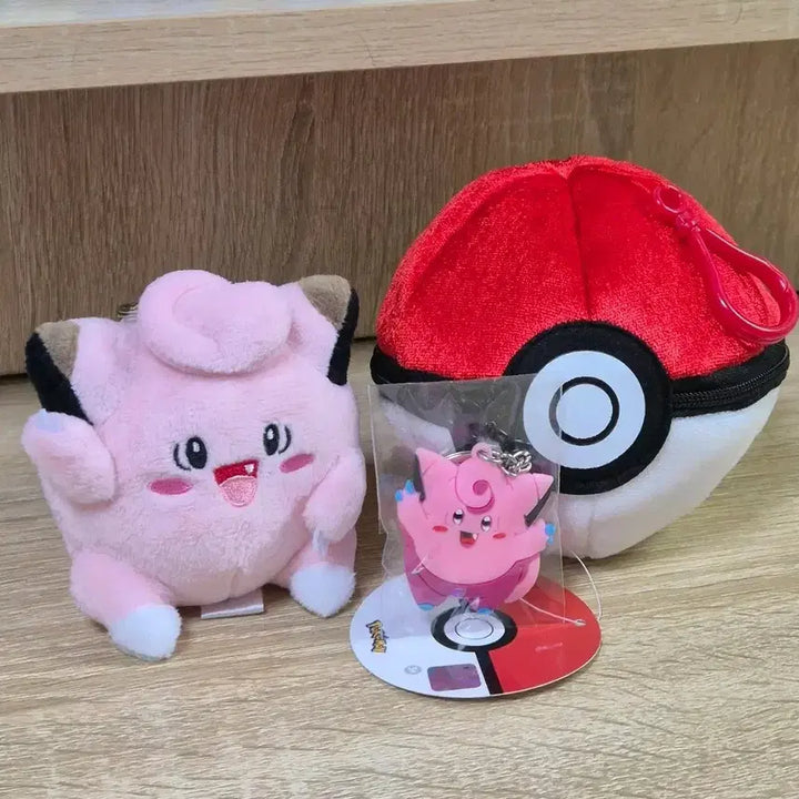 [BUNJANG] Pokemon Pippi &amp; Monster Ball Doll Keychain Set / 포켓몬스터 인형 키링 삐삐 세트 + 몬스터볼 인형 서비스