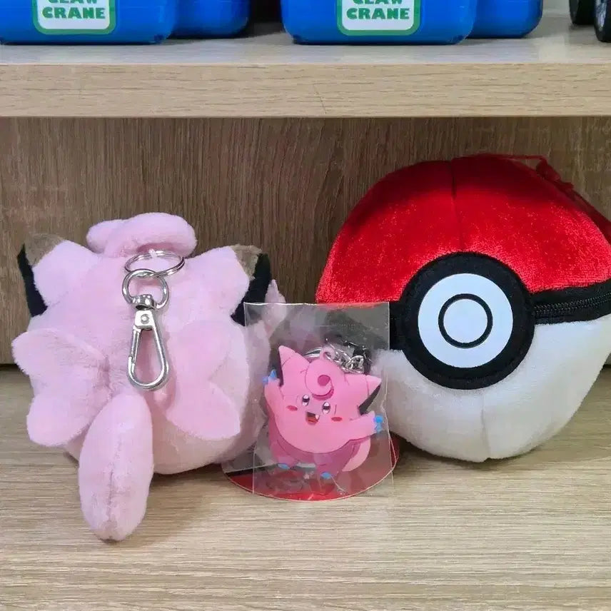 [BUNJANG] Pokemon Pippi &amp; Monster Ball Doll Keychain Set / 포켓몬스터 인형 키링 삐삐 세트 + 몬스터볼 인형 서비스