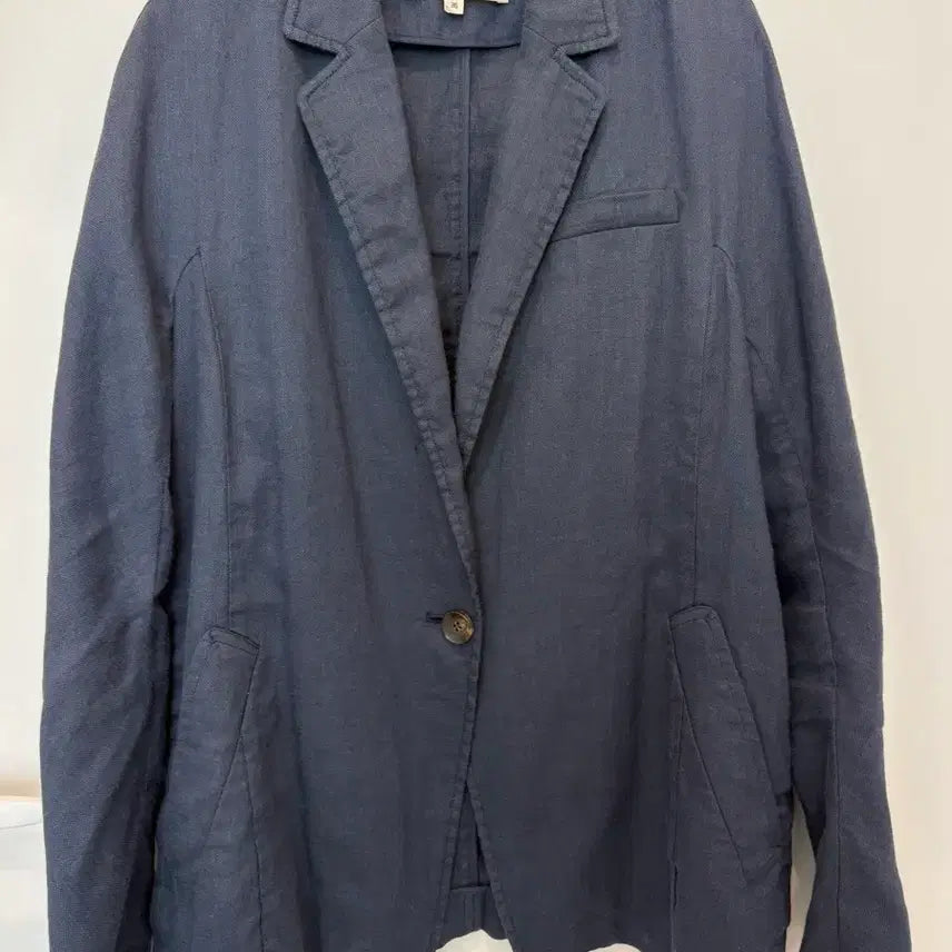 [BUNJANG] Vanessa Bruno Athe Navy Linen Jacket Size 36/55 / 바네사브루노 아떼 네이비 린넨 자켓 36/55사이즈(정품)