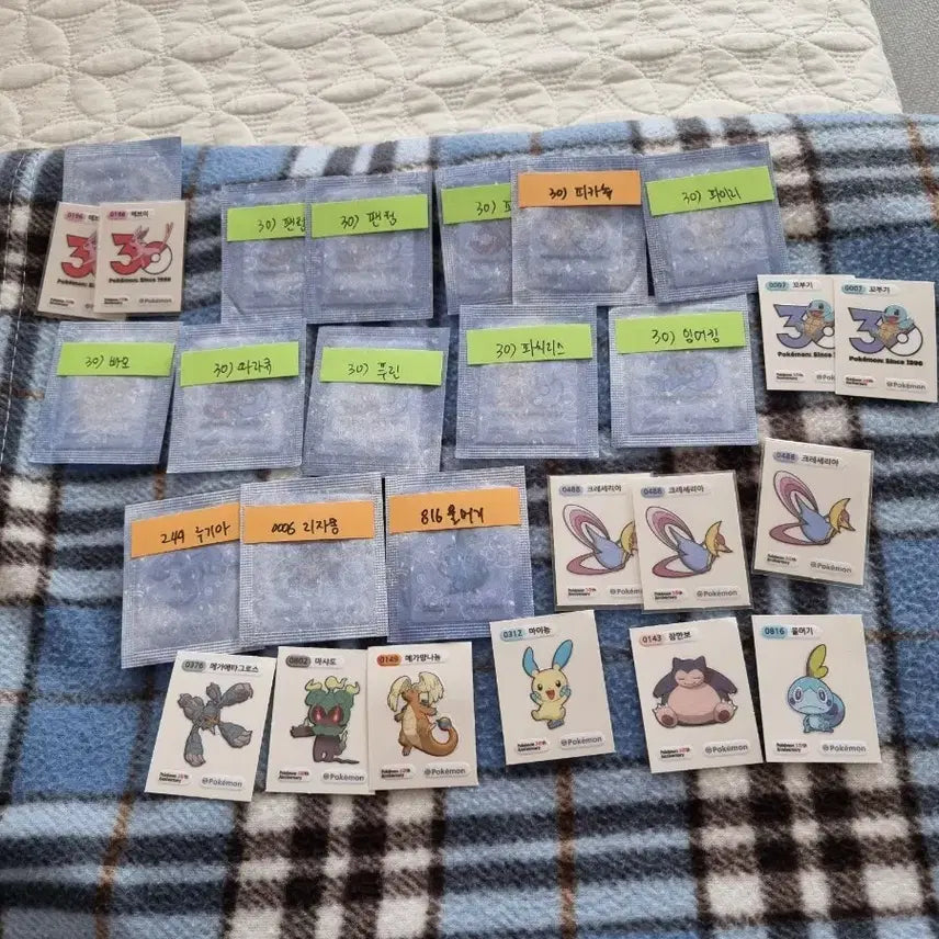 [BUNJANG] 30th Anniversary Pokemon Bread Sticker Set / 30주년 (각종 띠부씰)