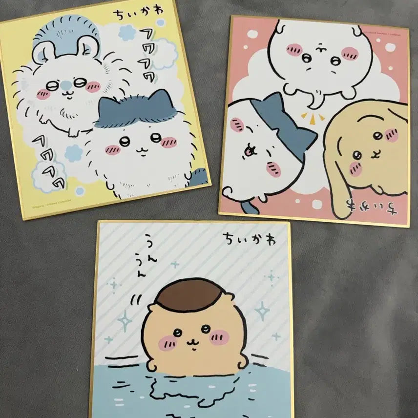 [BUNJANG] Chiikawa "Mon Sekai Kawaii" Shikishi Collection Vol. 2 Bundle Set / 치이카와 먼작귀 색지 컬렉션 2탄 판매