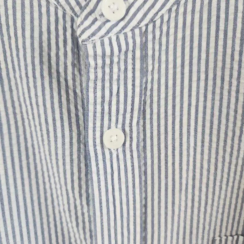 [BUNJANG] 8Seconds Seersucker Henley Neck Shirt XL / 에잇세컨드 헨리넥 씨어서커 셔츠 XL